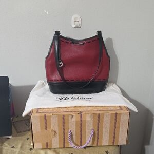 Brighton Red and Black Shoulder Bag